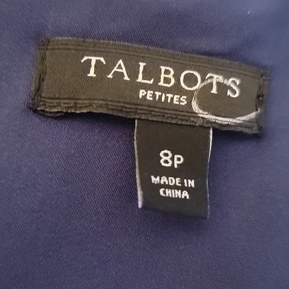 EUC TALBOTS Floral Dress SZ 8P Light Colors And Shades Of Blue - Picture 6 of 11